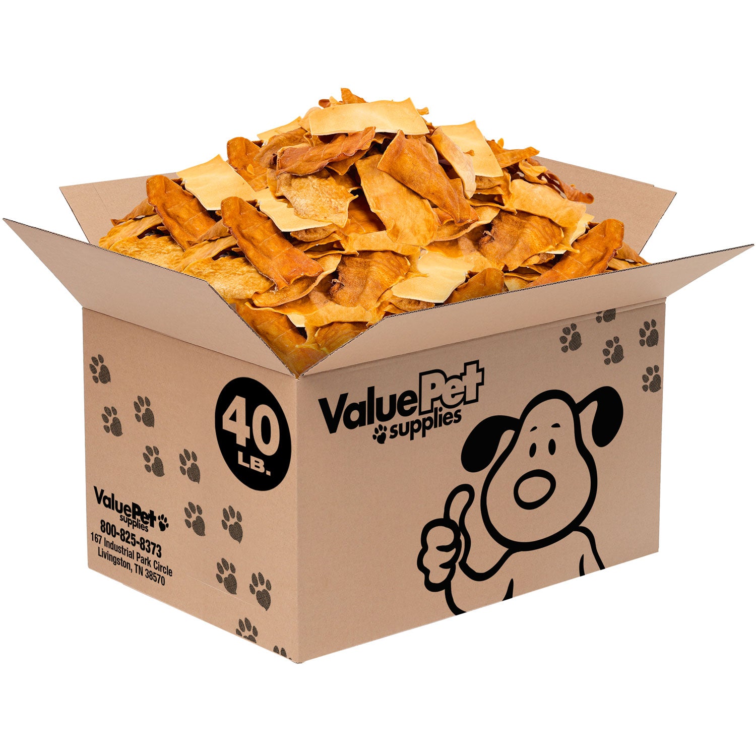 ValueBull USA Collagen Chips, Beef Dog Chews, Natural Chicken Flavor, 40 Pound WHOLESALE PACK