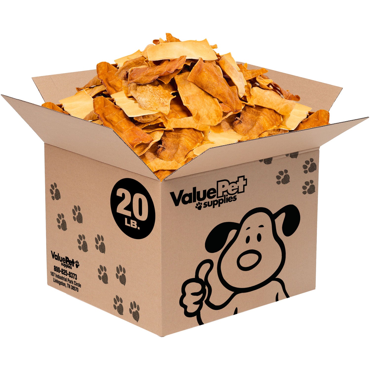 ValueBull USA Collagen Chips, Beef Dog Chews, Natural Chicken Flavor, 20 Pound BULK PACK