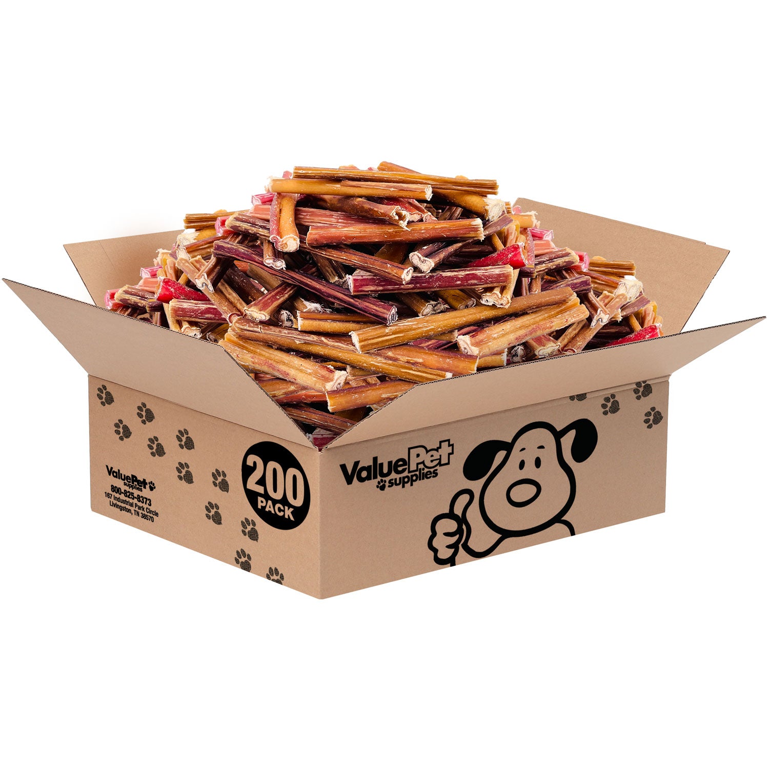 ValueBull Bully Sticks for Small Dogs, Extra Thin 4-6 Inch, Varied Shapes, 200 Count BULK PACK