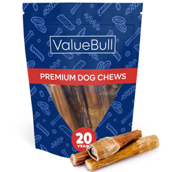 ValueBull Bully Sticks for Small Dogs, Thin 4-6 Inch, Varied Shapes, 25 Count