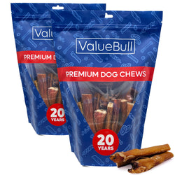 ValueBull Bully Sticks for Dogs, Jumbo 4-6 Inch, Varied Shapes, 50 Count