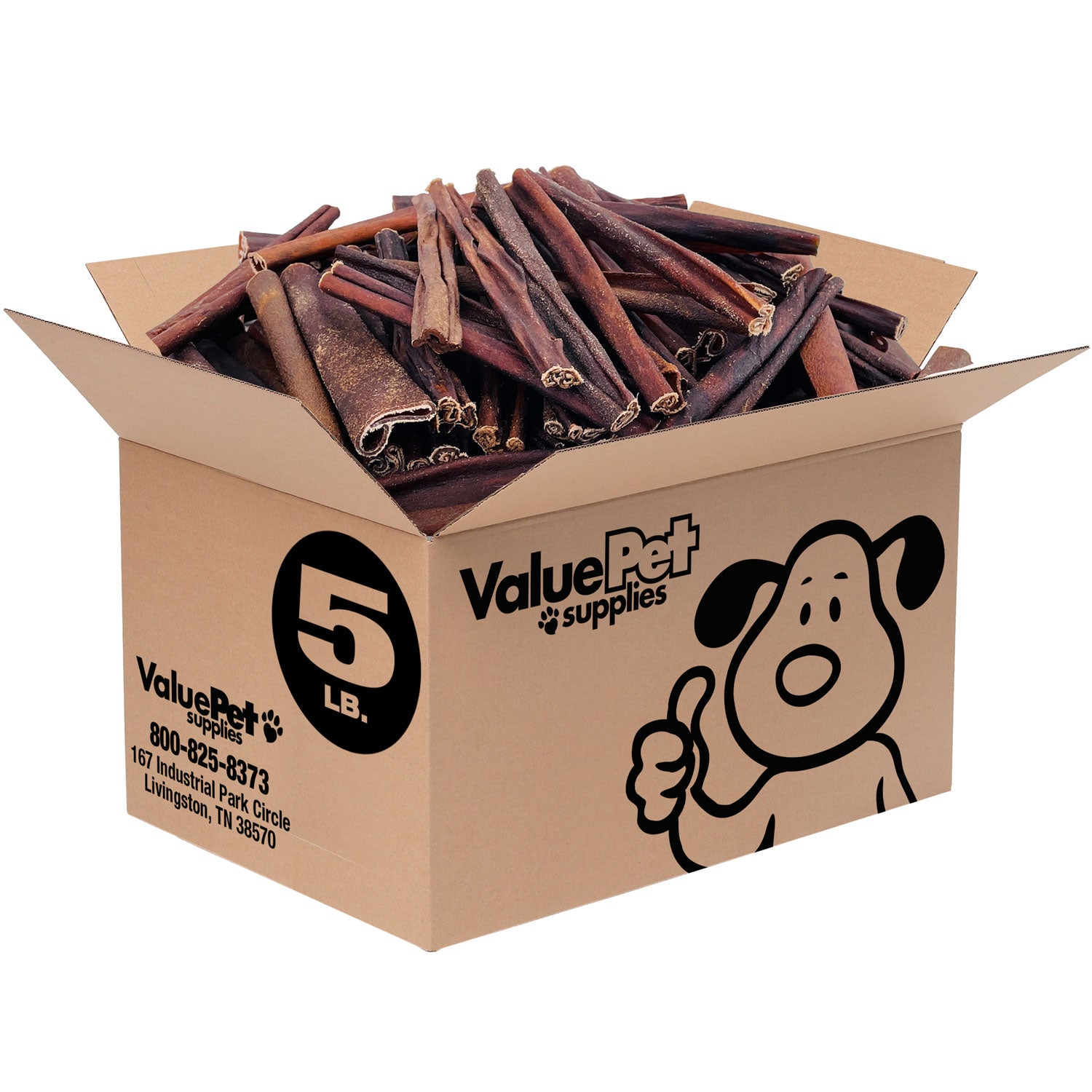 ValueBull Collagen Sticks For Dogs, Bully Sticks & Rawhide Alternative, Varied Shapes & Sizes, 5 Pounds BULK PACK