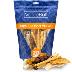 ValueBull USA Rawhide, Small Dog Variety Mix, Fun Shapes, 1 Pound