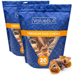 ValueBull USA Beef Trachea Bites for Small Dogs, 2 Pounds