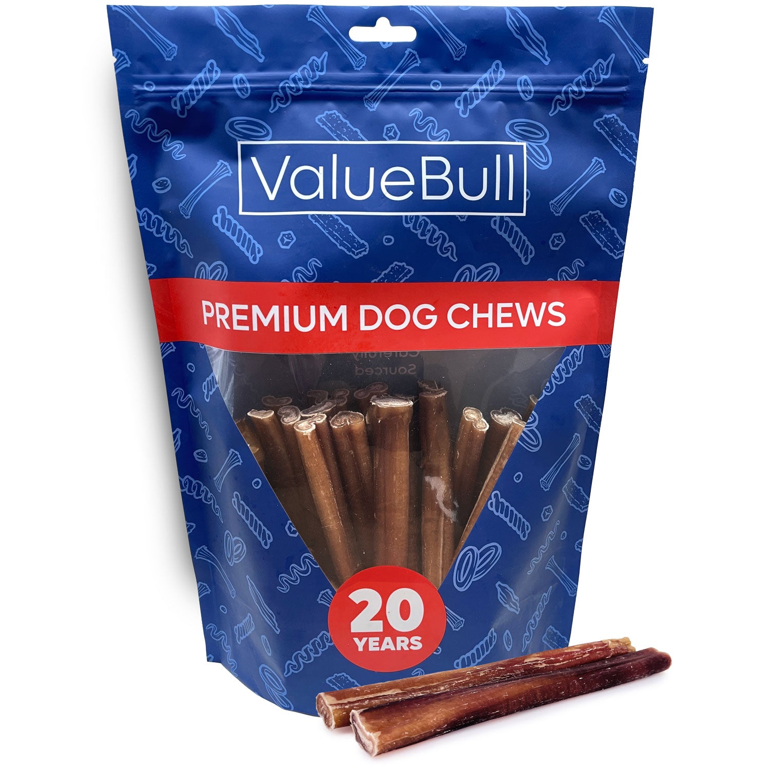 ValueBull USA Bully Sticks For Dogs, 6 Inch, 1 Pound