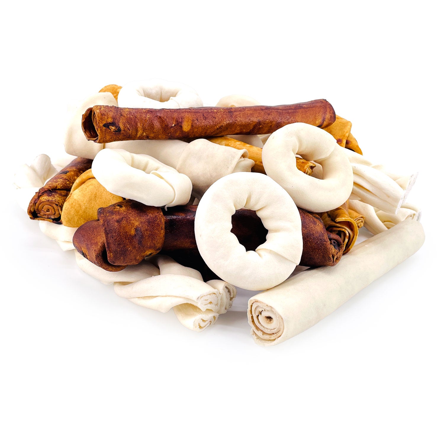 ValueBull USA Rawhide, Large Dog Variety Mix, Fun Shapes, 10 Pound BULK PACK