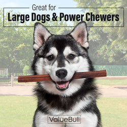 ValueBull Collagen Sticks, Beef Dog Chews, Jumbo 12 Inch, 400 Count WHOLESALE PACK