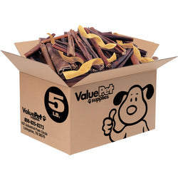 ValueBull Collagen Sticks For Dogs, Bully Sticks & Rawhide Alternative, Varied Shapes & Sizes, 5 lb BULK PACK