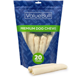 ValueBull USA Collagen Retriever Rolls, Dog Chews, Natural Beef, 6 Inch, 10 Count