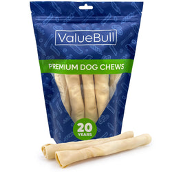 ValueBull USA Collagen Retriever Rolls, Dog Chews, Natural Beef, 9 Inch, 10 Count