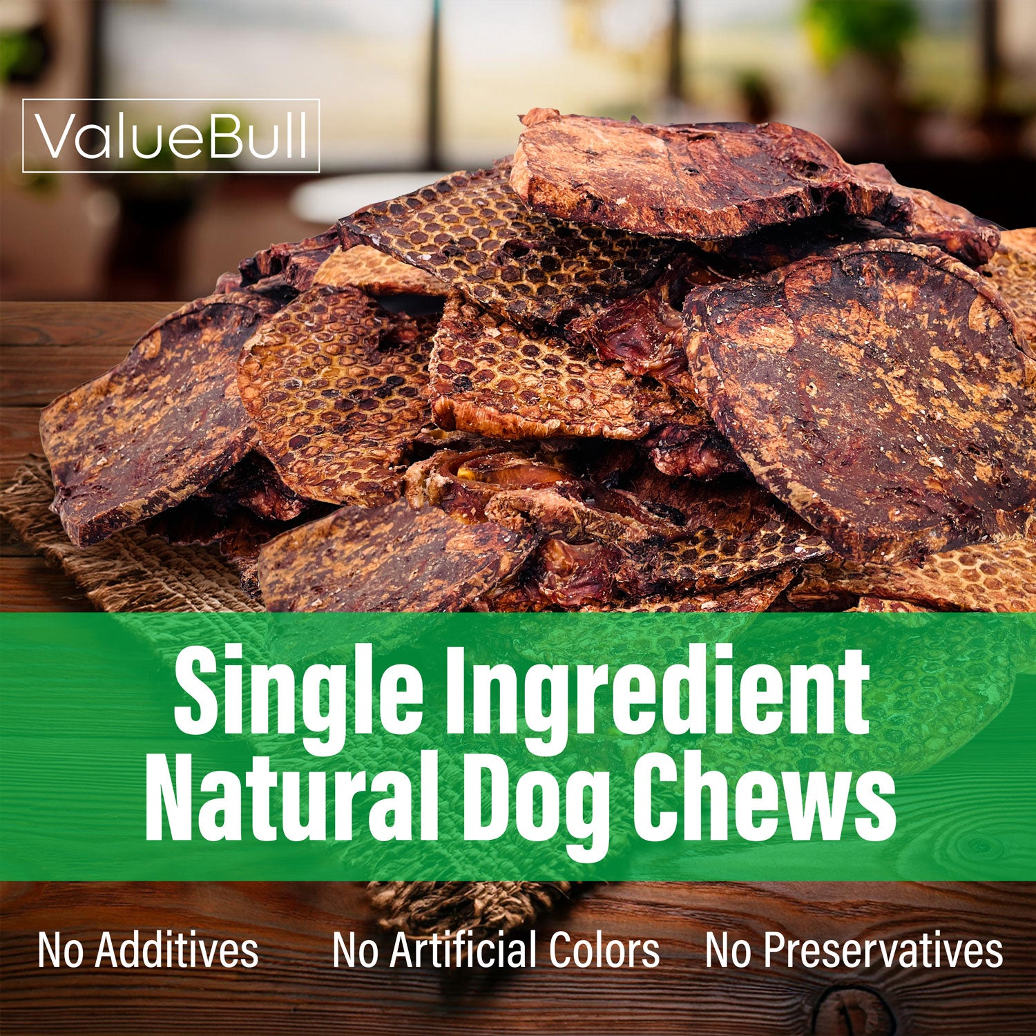 ValueBull Beef Lung Wafers, Premium 10 Pounds Bulk Pack