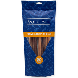 ValueBull Odor Free Bully Sticks for Small Dogs, Medium 12 Inch, 10 Count