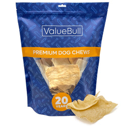 ValueBull USA Collagen Chips Dog Chews, Natural Long-Lasting Dog Treats, 1 Pound - Natural - 1 Pound