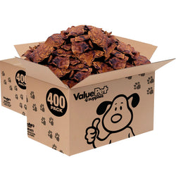 ValueBull USA Beef Rawhide Chips for Dogs, Beef, 800 Count Wholesale Pack