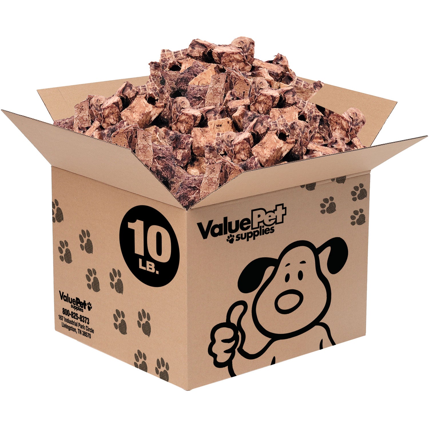 ValueBull Premium Lamb Lung Cubes, 10 Pounds Bulk Pack - 10