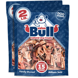 ValueBull Bully Stick Bits for Small Dogs, Natural Dog Chews, 4 Pounds - Bits - 4 Pound