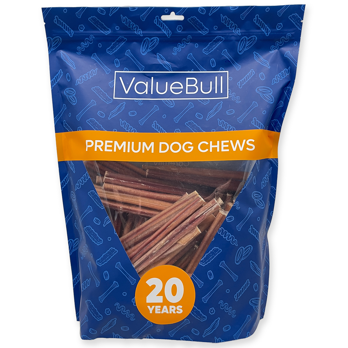 ValueBull Odor Free Bully Sticks for Small Dogs, Thin 6 Inch, 100 Count - 100