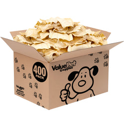 ValueBull USA Rawhide Chips, 400 Count Bulk Pack - Natural - 400 Chips