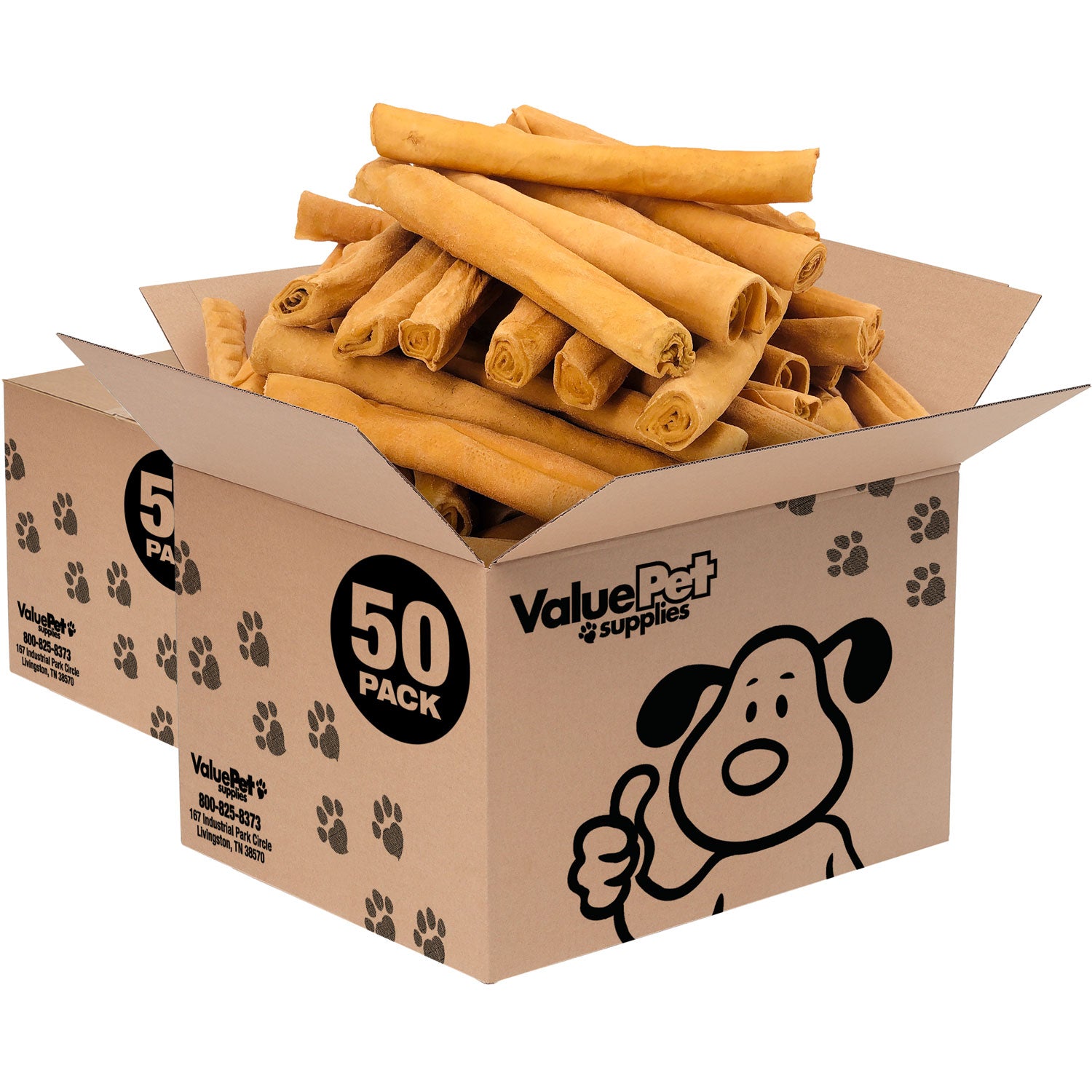 ValueBull USA Retriever Rolls, Premium Thick Cut Rawhide, Thick 9-10 Inch, Smoked, 100 Count Bulk Pack - 100 Count