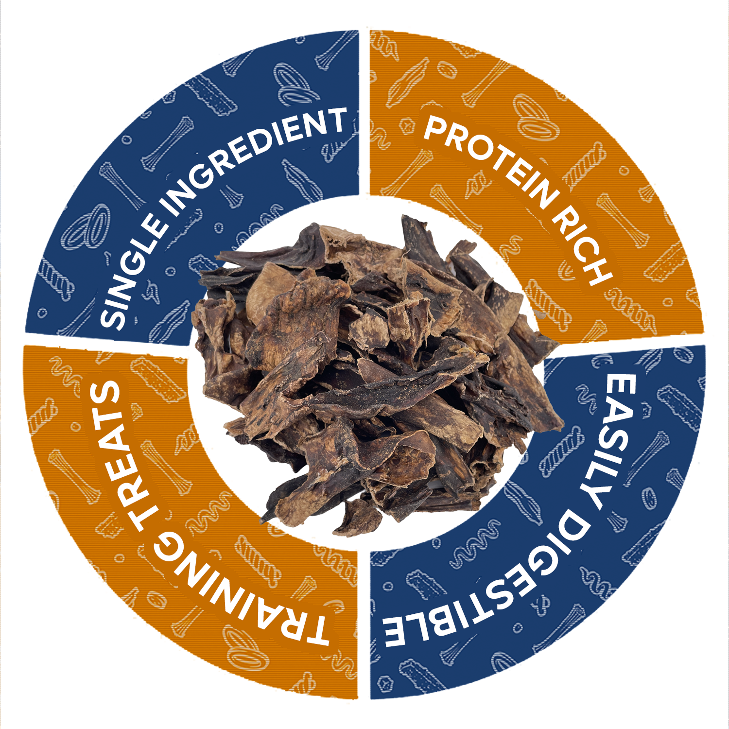 ValueBull Lamb Lung for Dogs, Varied Shapes and Sizes, 4 Pound - 4