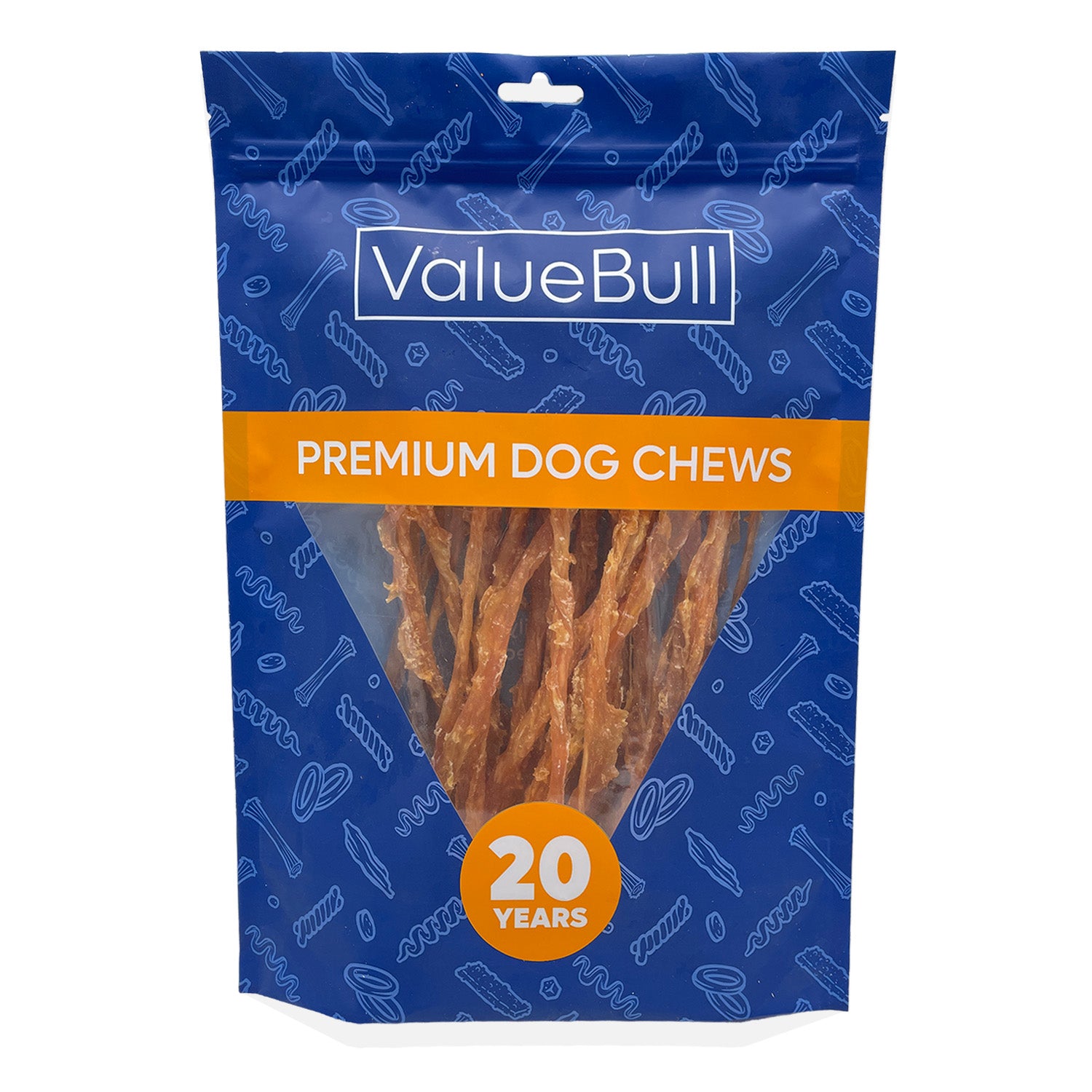 ValueBull USA Turkey Tendons Dog Treats, 8 Ounces - 8 Ounce