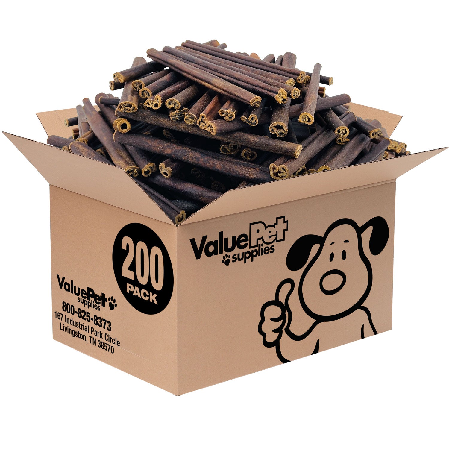 ValueBull Collagen Sticks for Small Dogs, 6 Inch Thin Chews, Natural Dog Treats, 200 Count Bulk Pack - Thin - 200 Sticks