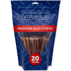 ValueBull Odor Free Bully Sticks for Small Dogs, Thin 6 Inch, 50 Count - 50