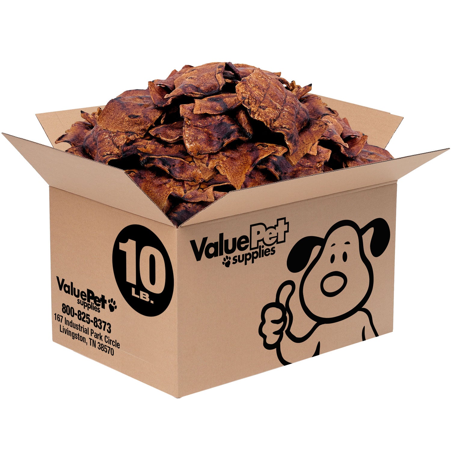 ValueBull USA Rawhide Chips, Natural Beef Flavor, 10 Pound Bulk Pack