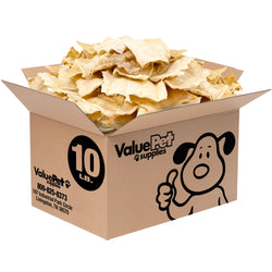 ValueBull USA Rawhide Chips, 10 Pound Bulk Pack - Natural,1 Pound (Pack of 10)