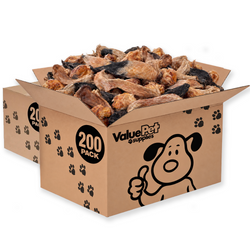ValueBull Hairy Lamb Ears for Dogs, 400 Count Wholesale Pack