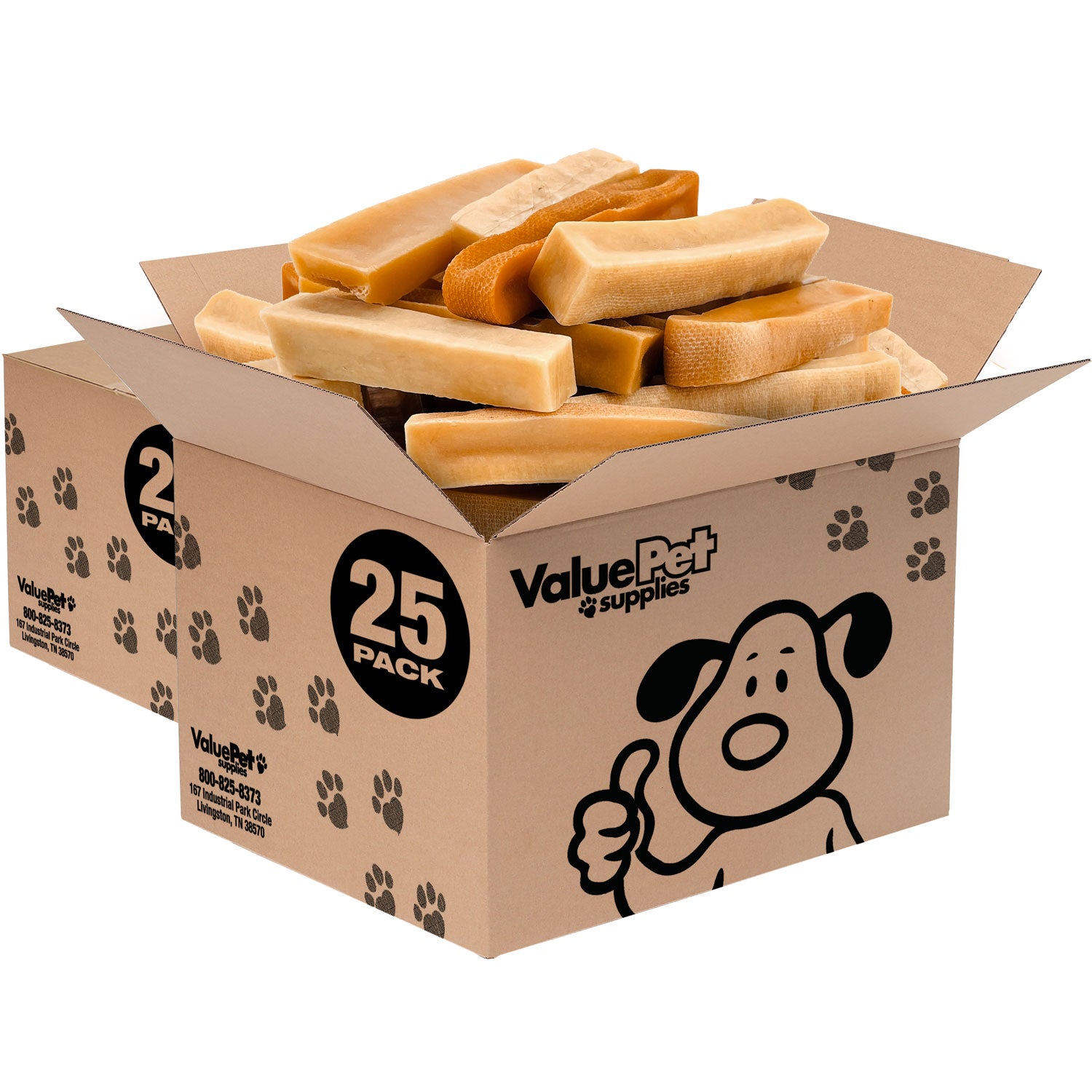 ValueBull Himalayan Yak Cheese Dog Chews, Medium, 50 ct Bulk Pack - Medium - 50 Bars