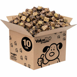 ValueBull Premium Beef Lung Cubes, 10 Pounds Bulk Pack