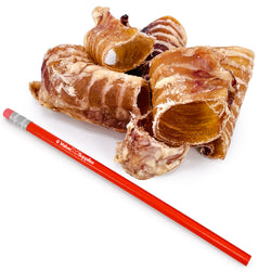 ValueBull USA Beef Trachea Bites for Small Dogs, 10 Pounds Bulk Pack - Bites - 10 Pound