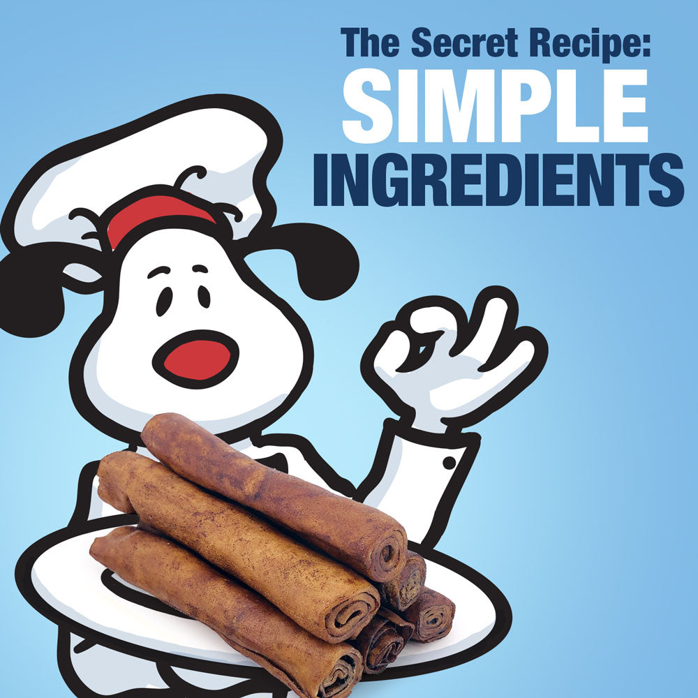 ValueBull USA Retriever Rolls for Small Dogs, Premium Rawhide, Thin 10 Inch, 100 Count Bulk Pack - Natural - 100 Rolls