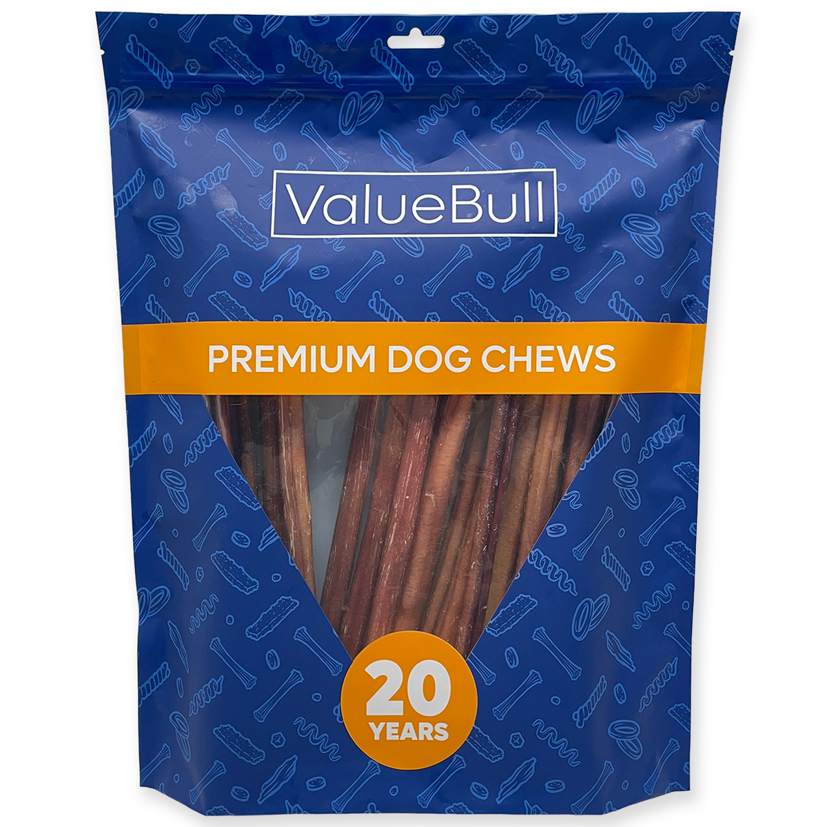ValueBull Odor Free Bully Sticks for Dogs, Medium 12 Inch, 25 Count