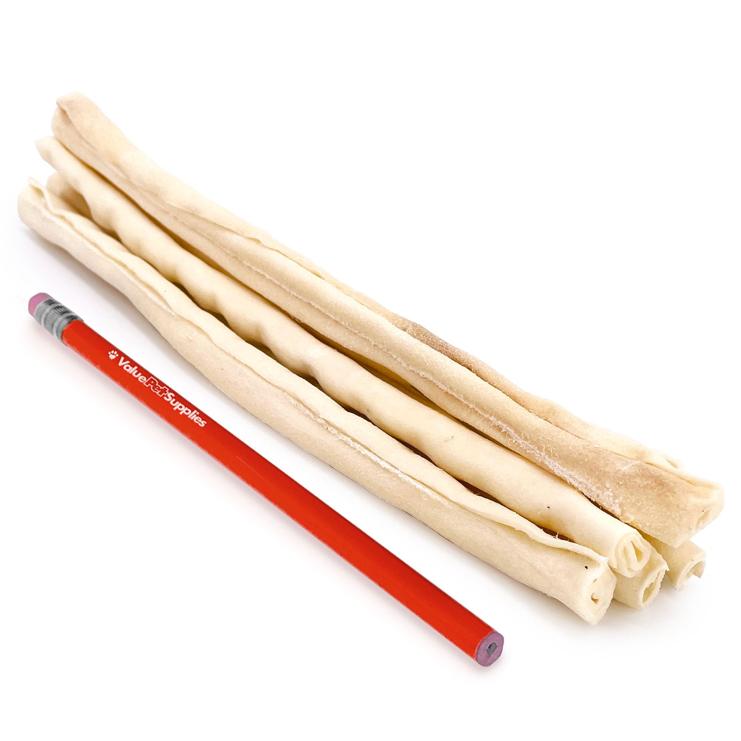 ValueBull USA Retriever Rolls for Small Dogs, Premium Rawhide, Thin 10 Inch, 25 Count - Natural- 25 Rolls