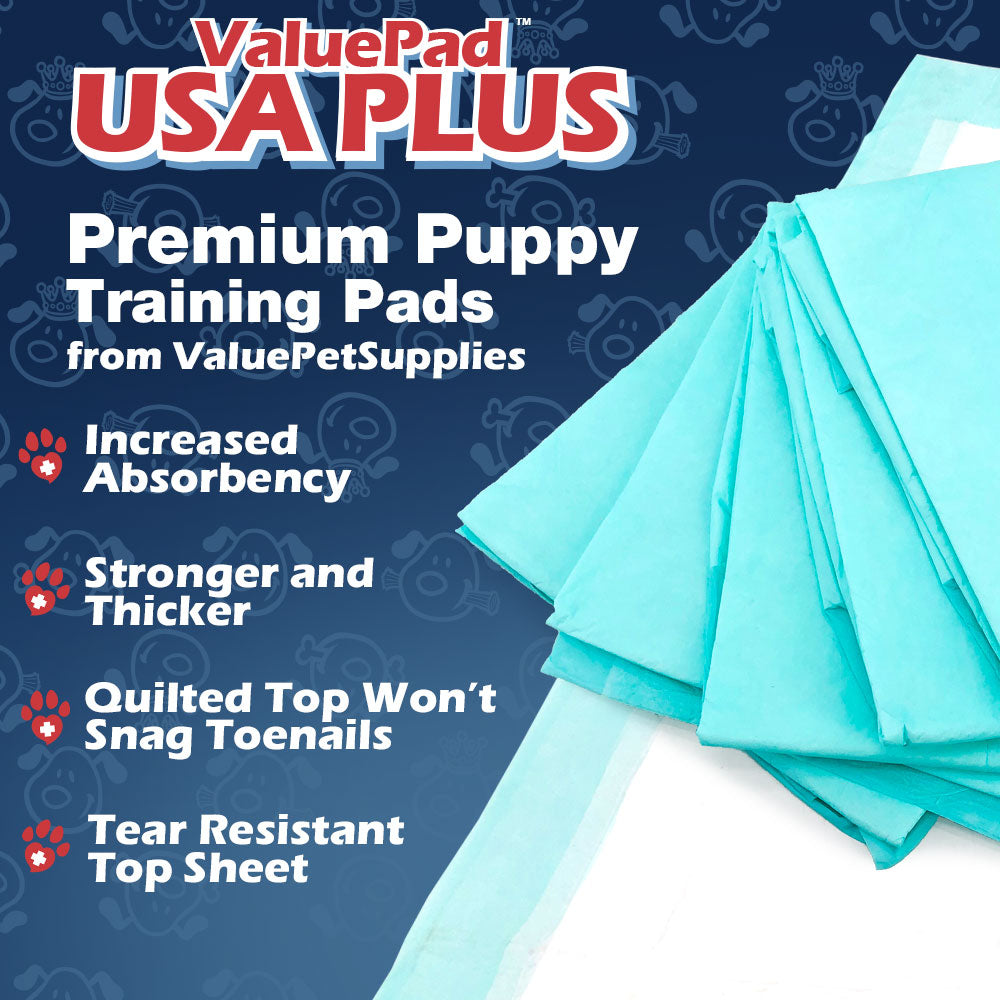 ValuePad USA Plus Puppy Pads, Extra Large 28x36 Inch, 200 Count Bulk Pack