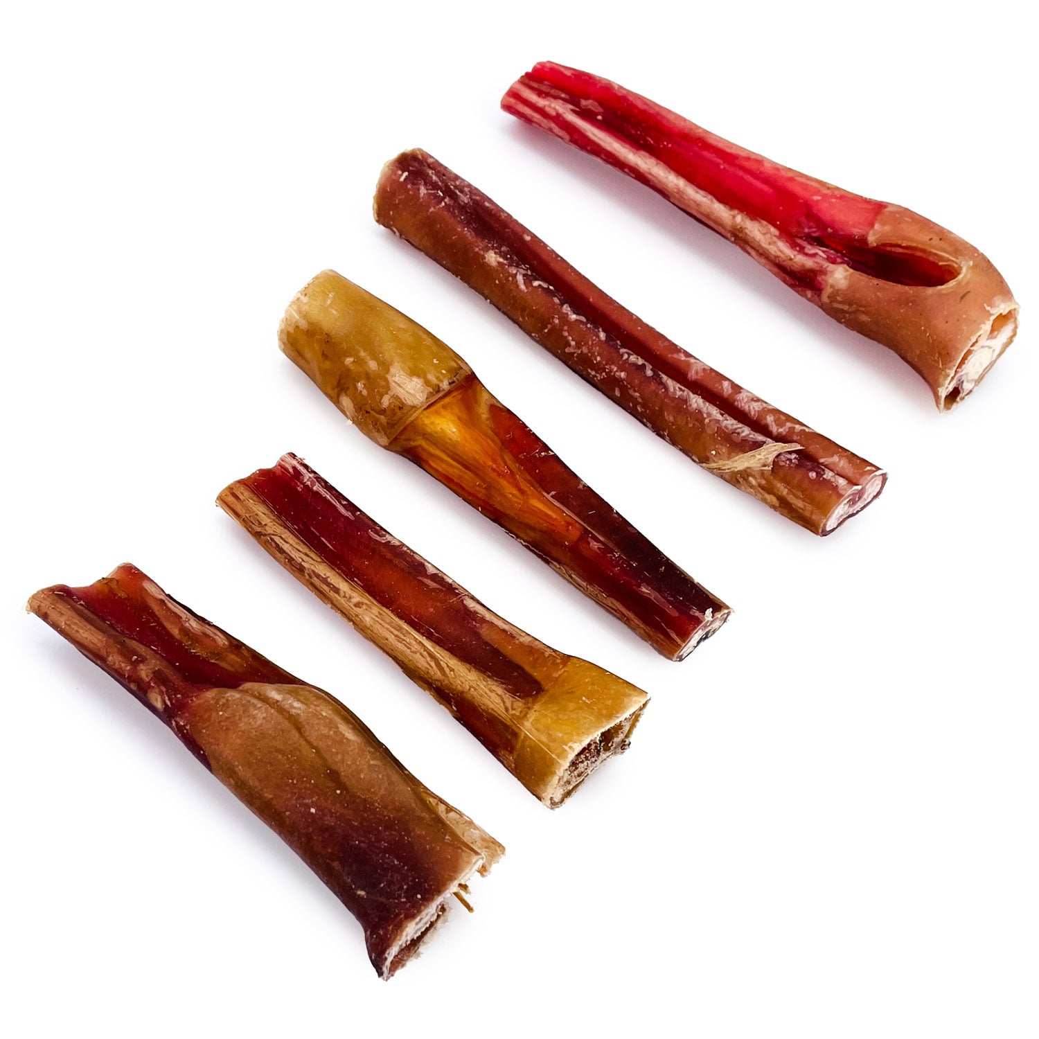 ValueBull Bully Sticks for Dogs, Thick 4-6 Inch, Varied Shapes, 50 Count - Thick - 50 Pieces