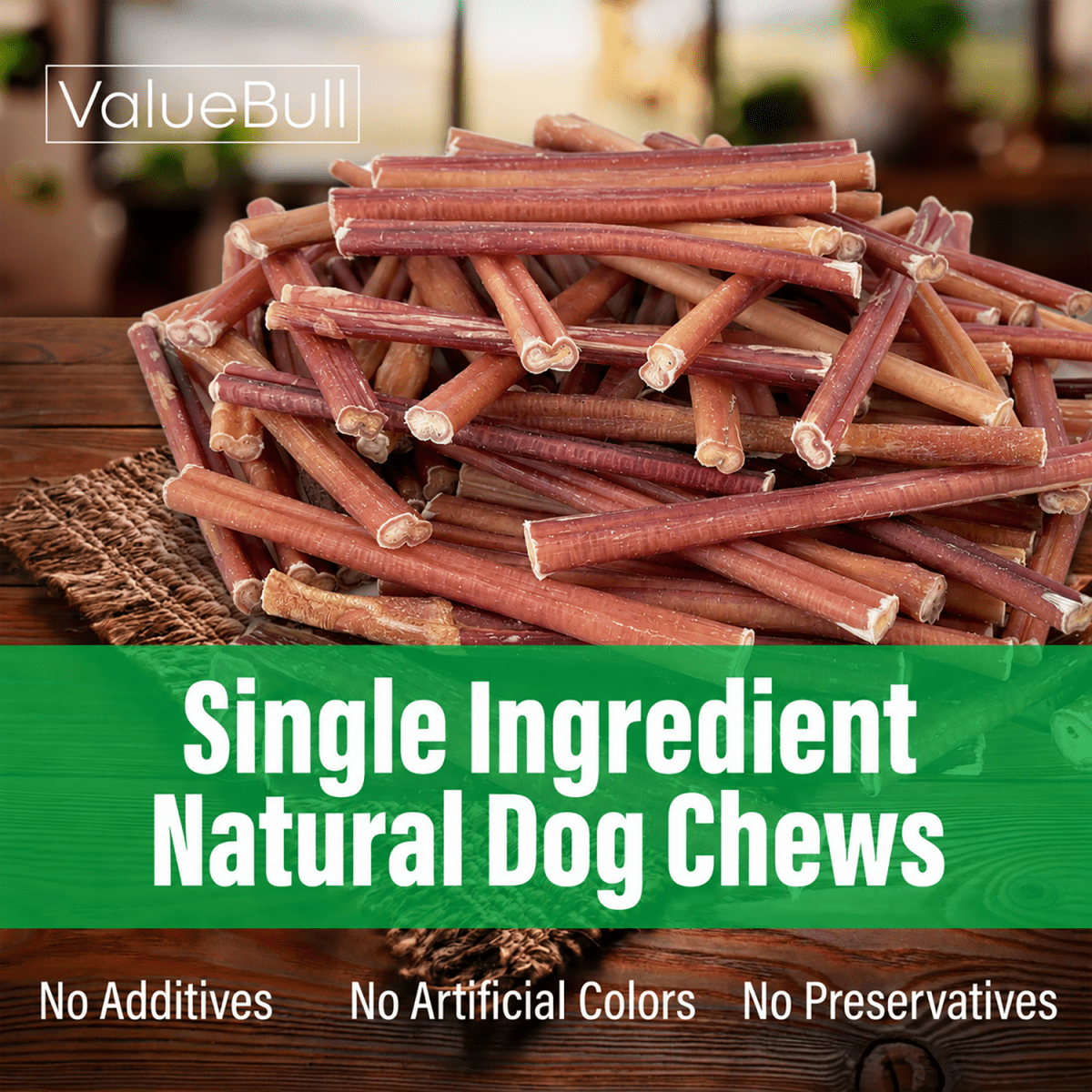 ValueBull Odor Free Bully Sticks for Small Dogs, Thin 6 Inch, 200 Count - 200