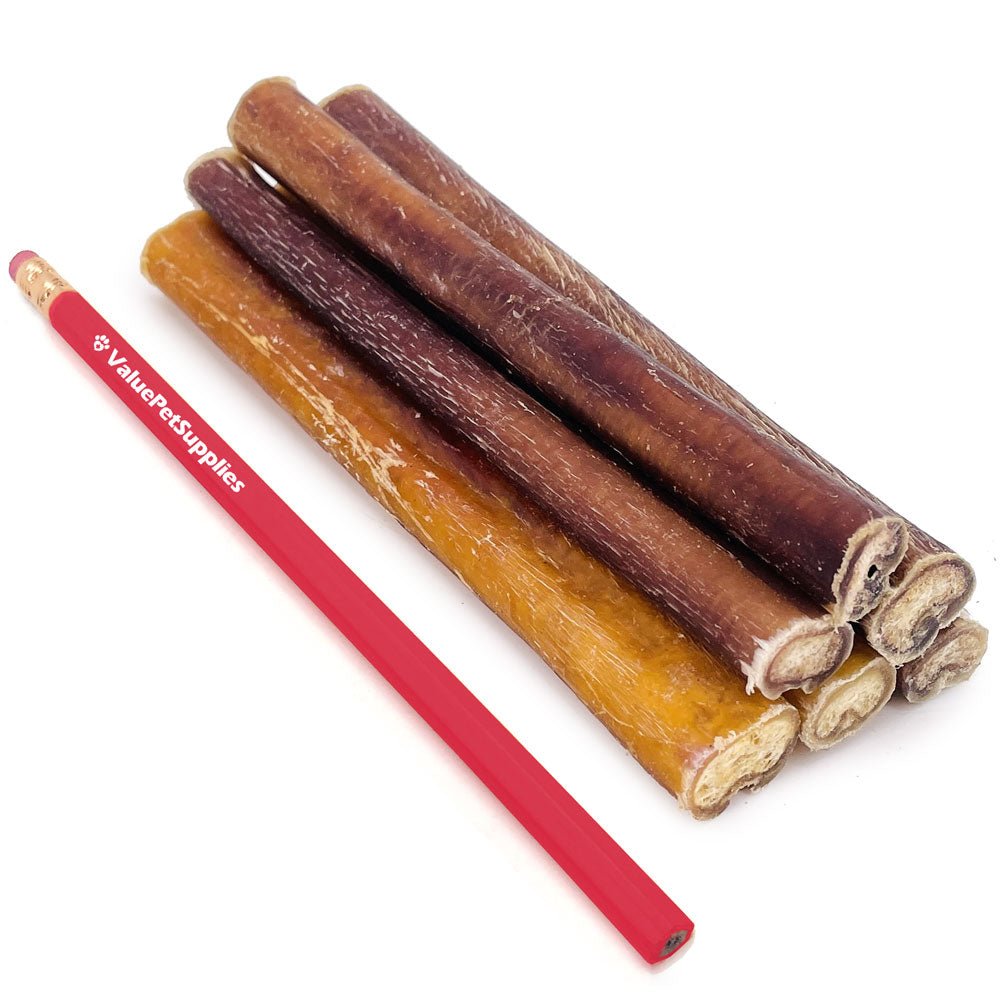 ValueBull Bully Sticks for Large Dogs, Thick 6 Inch, 400 Count RESALE PACKS (20 x 20 Count) - ValuePetSupplies