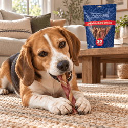 ValueBull Braided Bully Sticks for Small Dogs, Thin 6 Inch, 25 Count - ValuePetSupplies