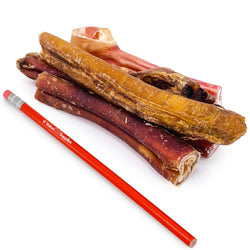 ValueBull Bully Sticks for Large Dogs, Jumbo 4 - 6 Inch, Varied Shapes, 100 Count Bulk Pack - ValuePetSupplies