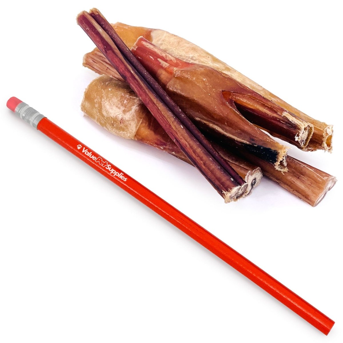 ValueBull Bully Sticks for Small Dogs, Thin 4 - 6 Inch, Varied Shapes, 50 Count - ValuePetSupplies