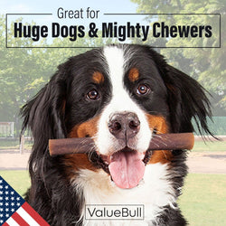 ValueBull USA Collagen Sticks for Dogs, 6 Inch Super Jumbo Chews, Natural Long-Lasting Dog Treats, 25 Count - X-Jumbo - 25 Sticks