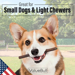 ValueBull USA Collagen Sticks for Small Dogs, 6 Inch Thin Chews, Natural Dog Treats, 100 Count Bulk Pack - Thin - 100 Sticks