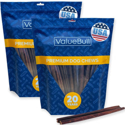 ValueBull USA Beef Collagen Sticks for Dogs, 12 Inch Medium Chew, 50 Count