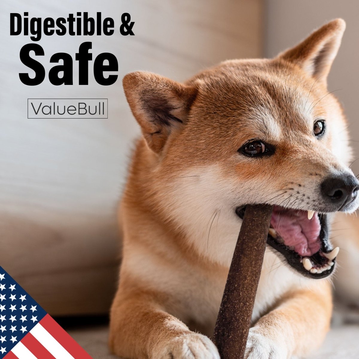 ValueBull USA Collagen Sticks for Dogs, 12 Inch Thick Chews, Natural Long - Lasting Dog Treats, 10 Count - ValuePetSupplies