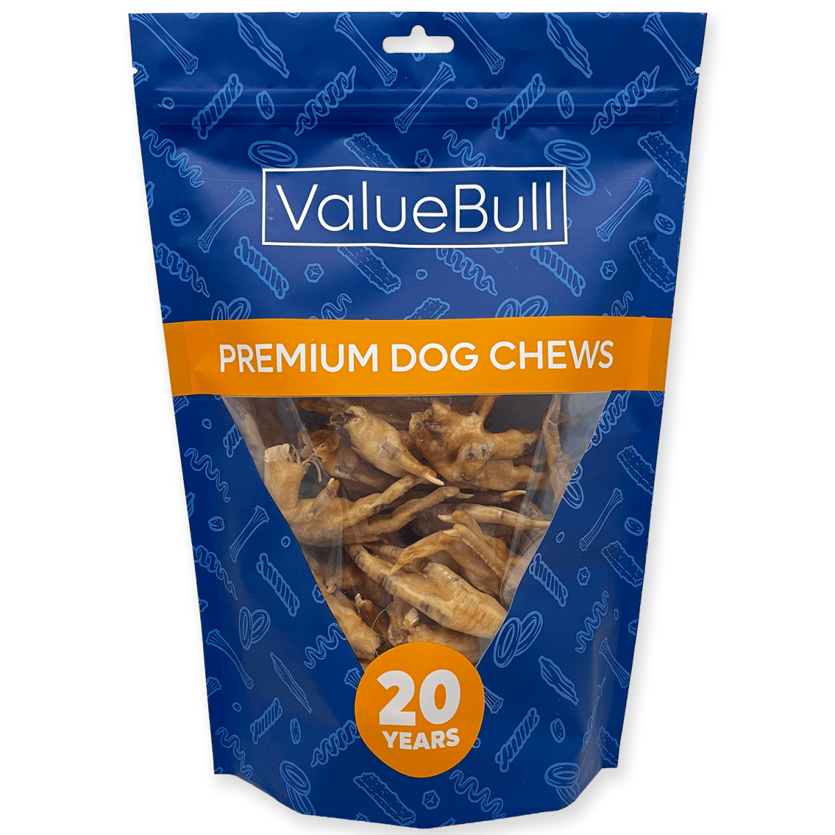 USA Dehydrated Chicken Feet for Dogs, 25 Count - ValuePetSupplies