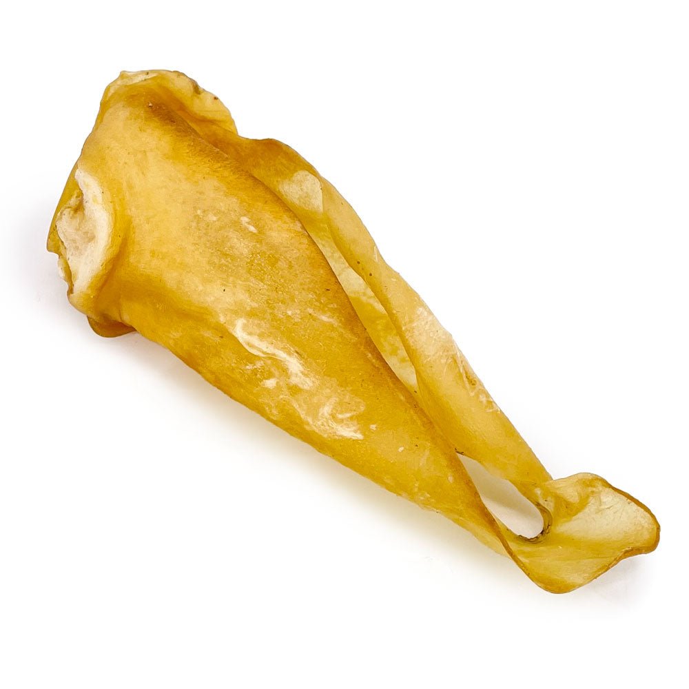 ValueBull Natural Brown Cow Ears, Crunchy Style, Varied Size, Shape & Color, 100 Count Bulk Pack - ValuePetSupplies