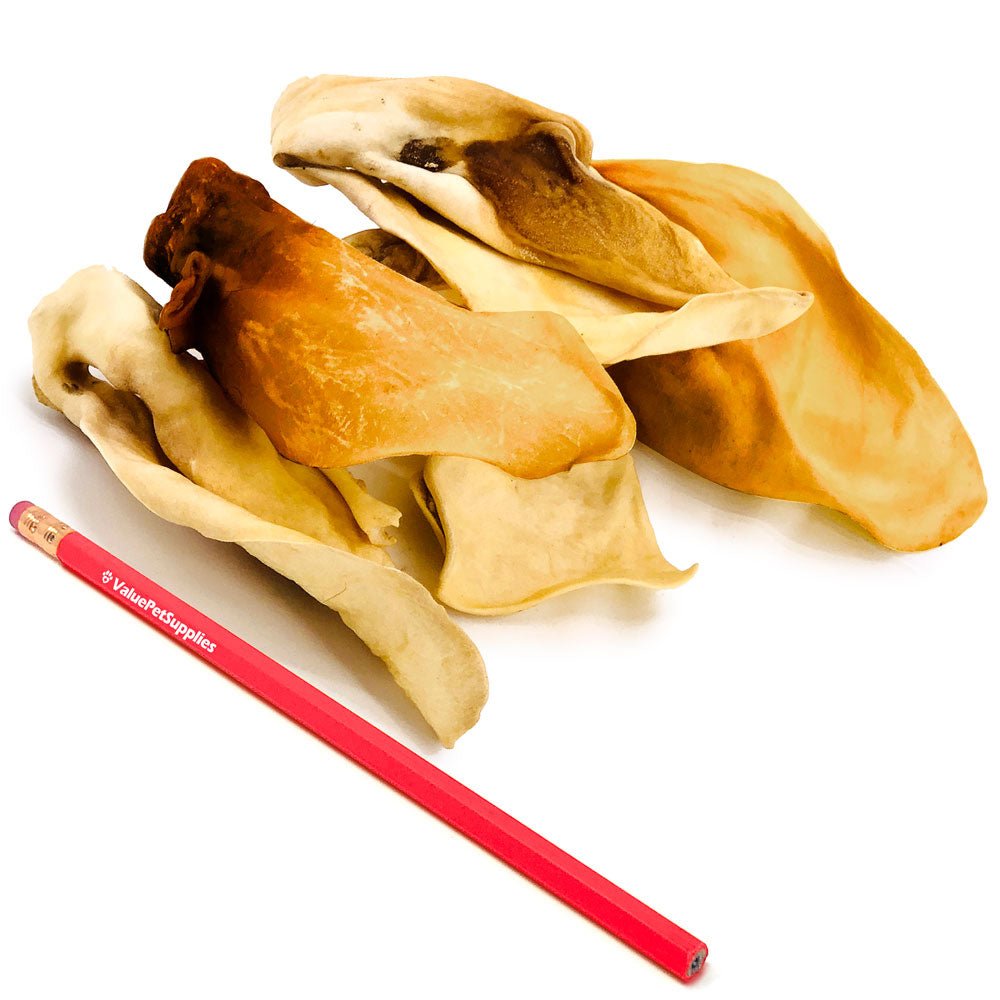 ValueBull Cow Ears, Varied Sizes/Shapes, 200 Count Bulk Pack - ValuePetSupplies